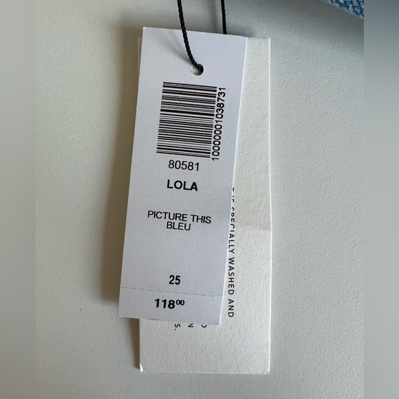 NWT Aritzia Denim Forum Lola Skinny Jean 25 Picture This Blue - Picture 9 of 9